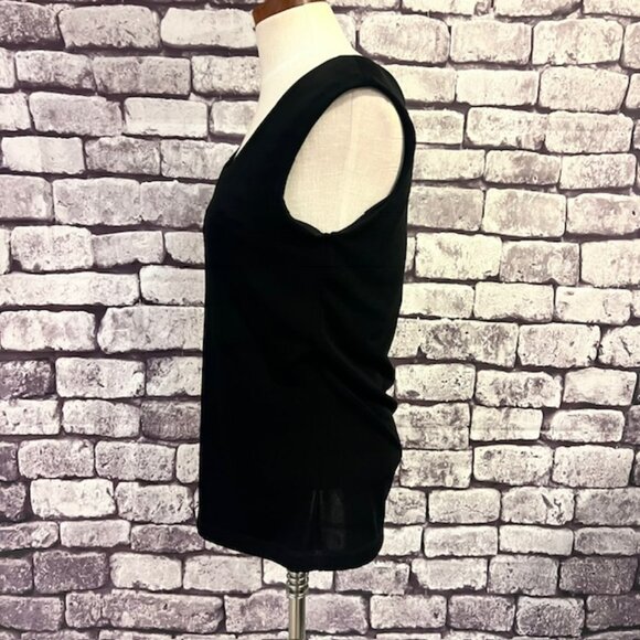 Chico's Black, Beige & Brown Sleeveless Blouse Size L - Picture 4 of 8